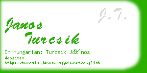 janos turcsik business card